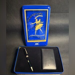 Montblanc Gift Set Meisterstuck Pen and Leather Card Wallet Foxtrot Tin